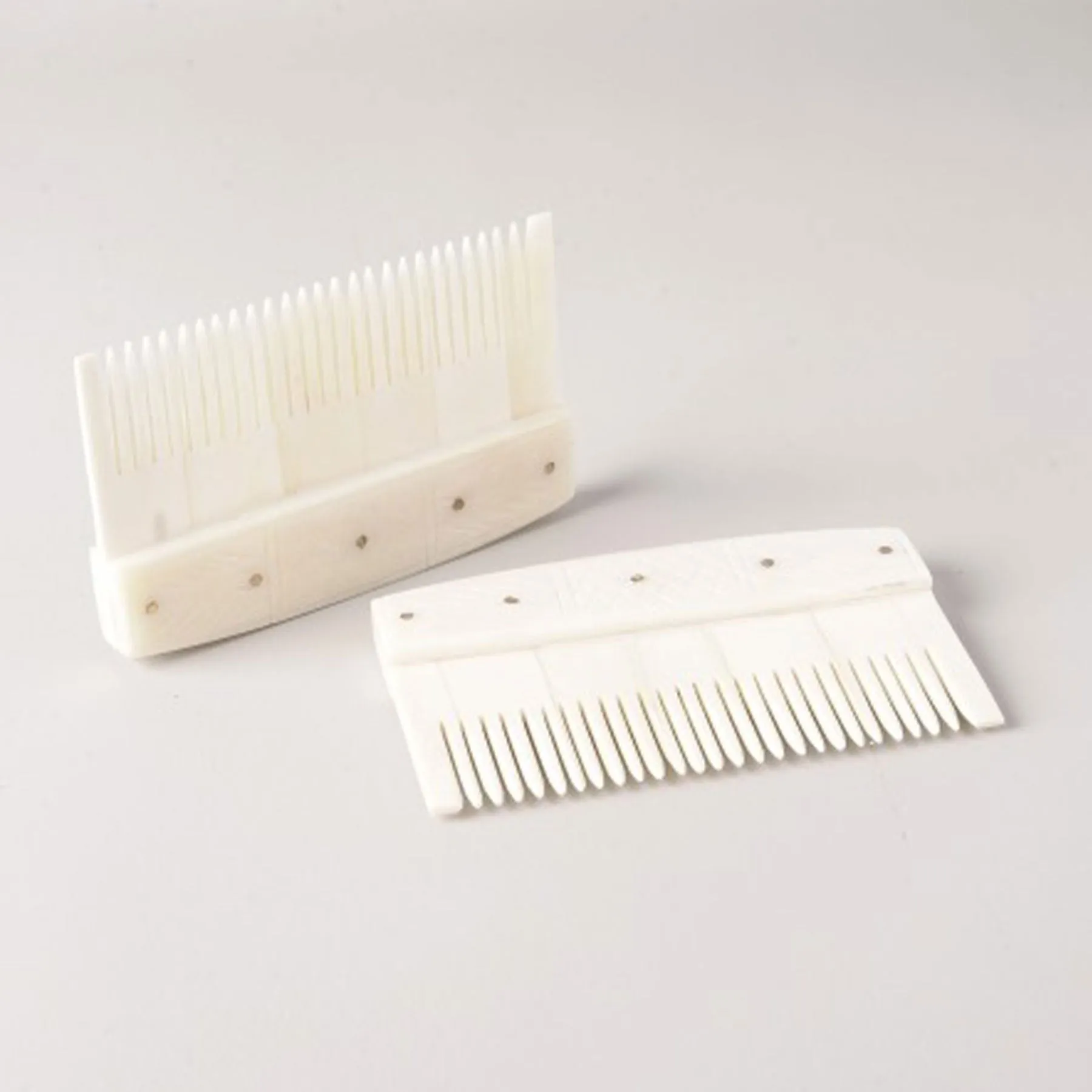 White Bone & Brass Hair Comb
