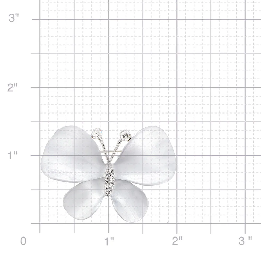 White Butterfly Pin Brooch