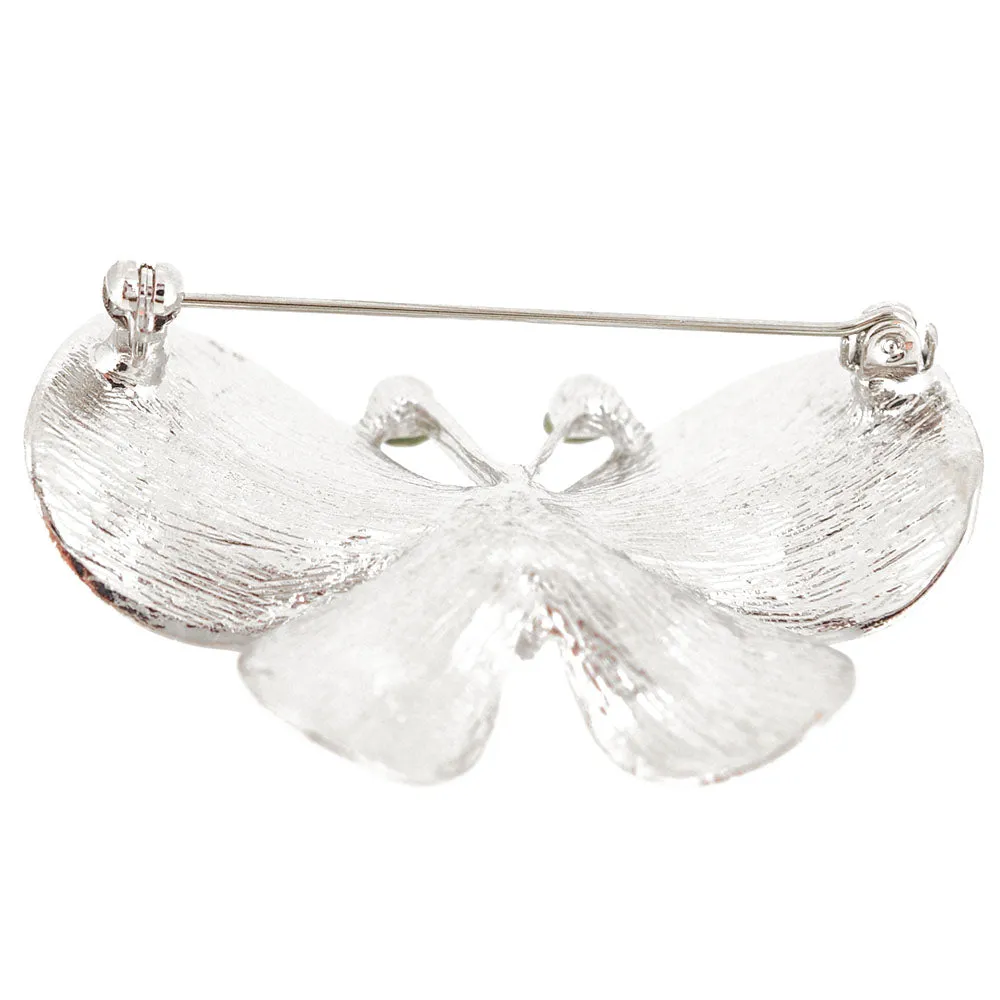 White Butterfly Pin Brooch