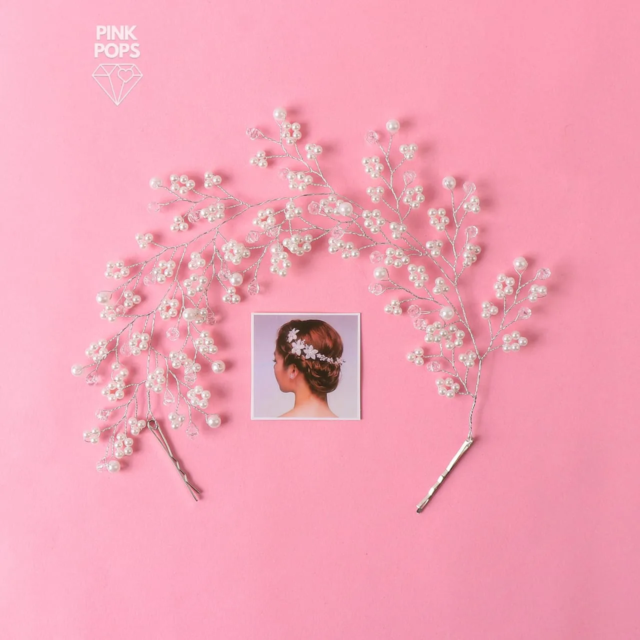 White Pearls Hair Accessory