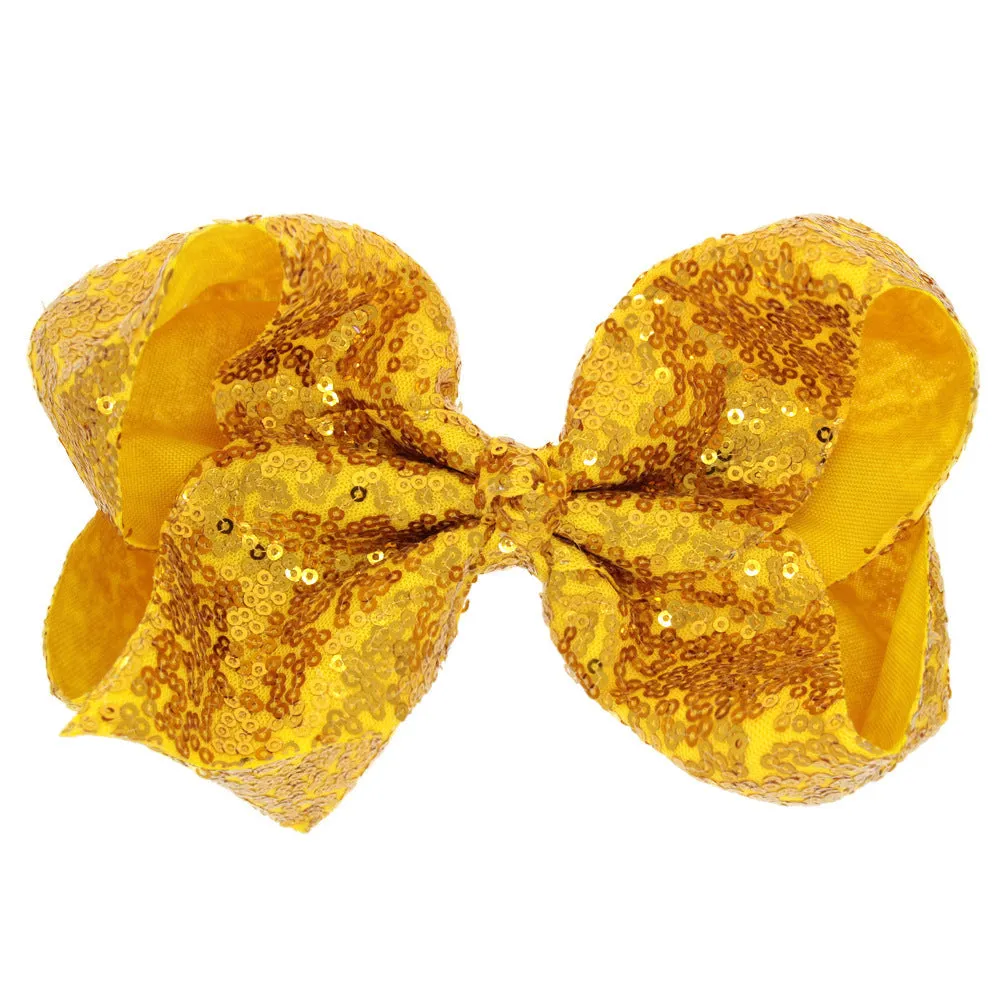 Wholesale 8 Inch Children's Bow Sequin Hairpin