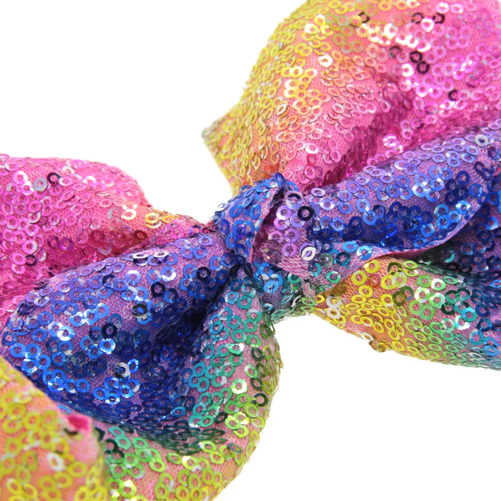 Wholesale 8 Inch Children's Bow Sequin Hairpin