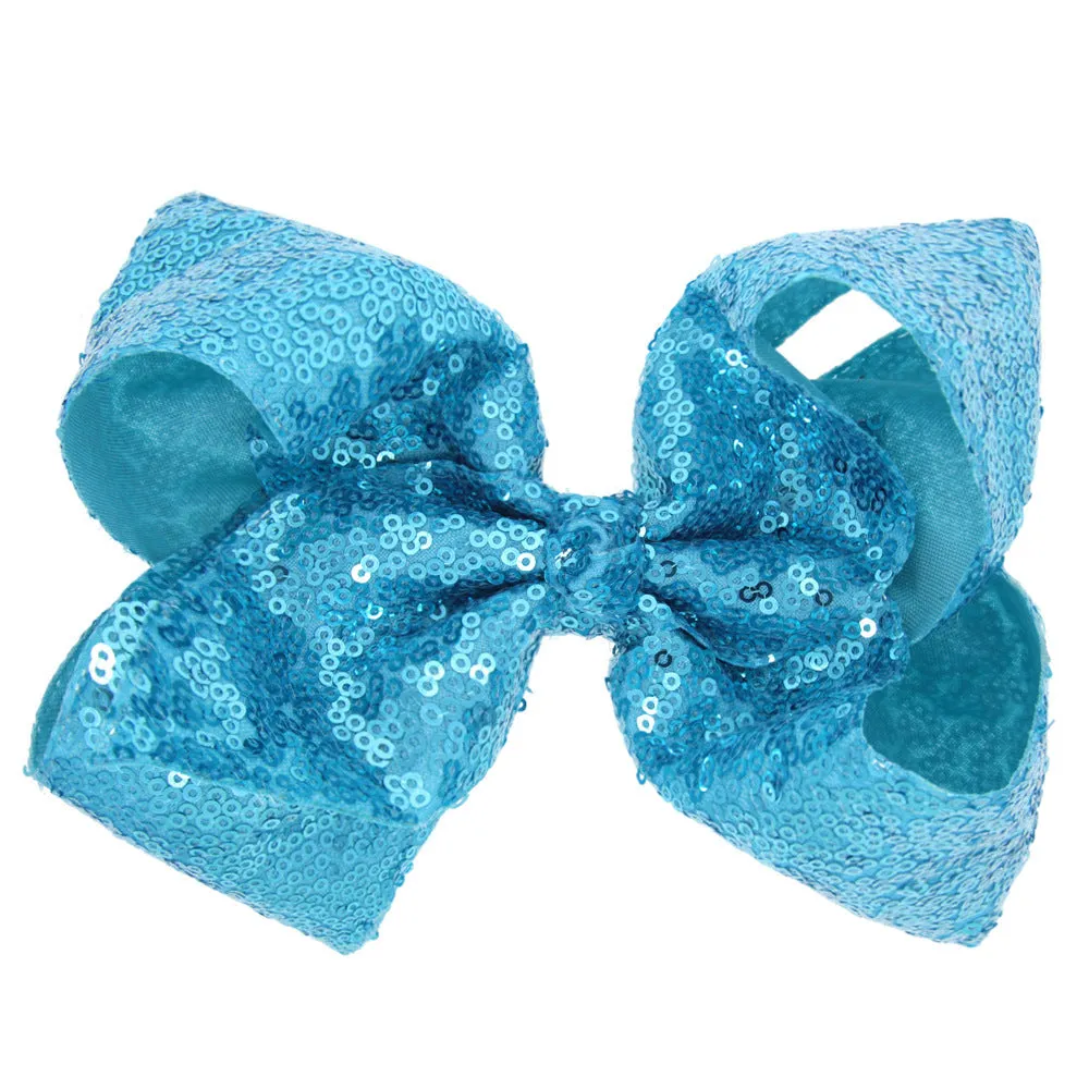 Wholesale 8 Inch Children's Bow Sequin Hairpin