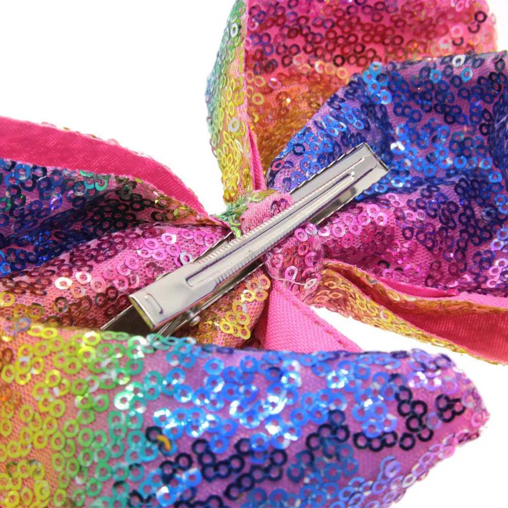 Wholesale 8 Inch Children's Bow Sequin Hairpin