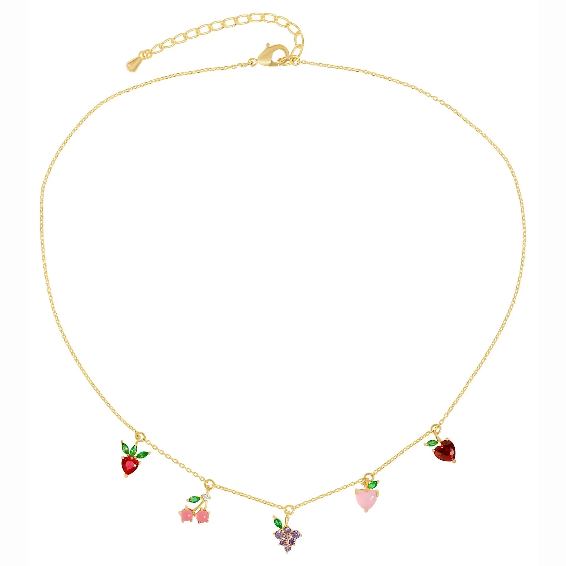 Wholesale Color Crystal Zircon Summer Necklace Collarbone Chain