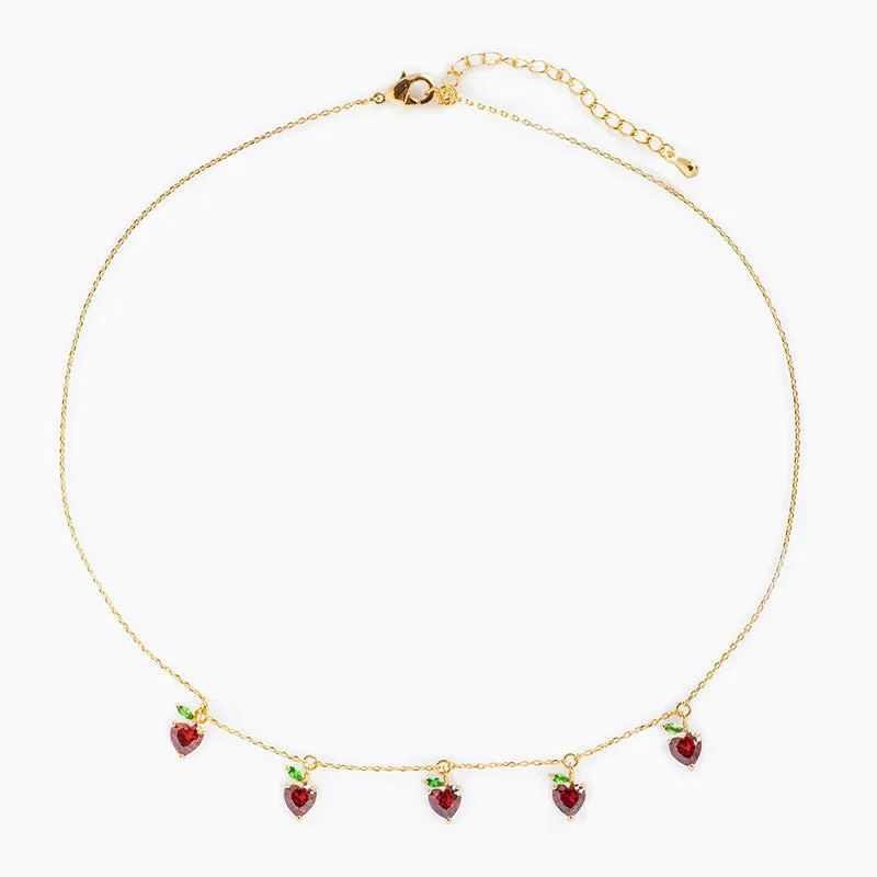 Wholesale Color Crystal Zircon Summer Necklace Collarbone Chain