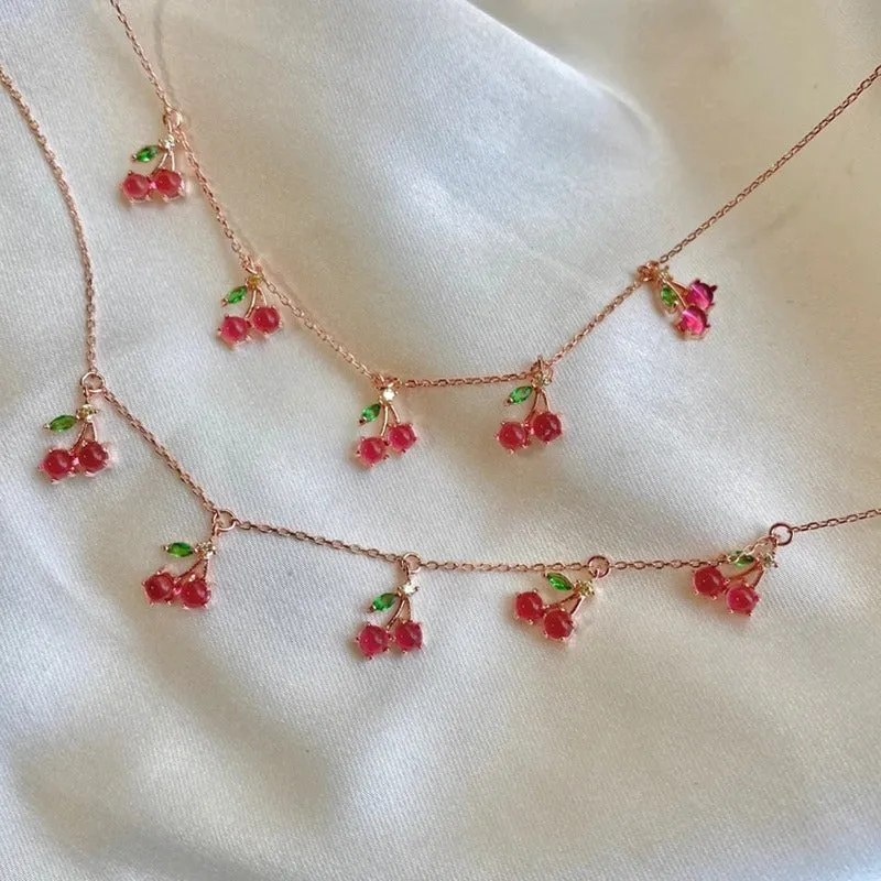 Wholesale Color Crystal Zircon Summer Necklace Collarbone Chain