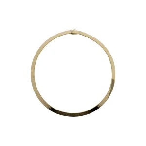 Wide 14k Yellow Gold Omega Chain
