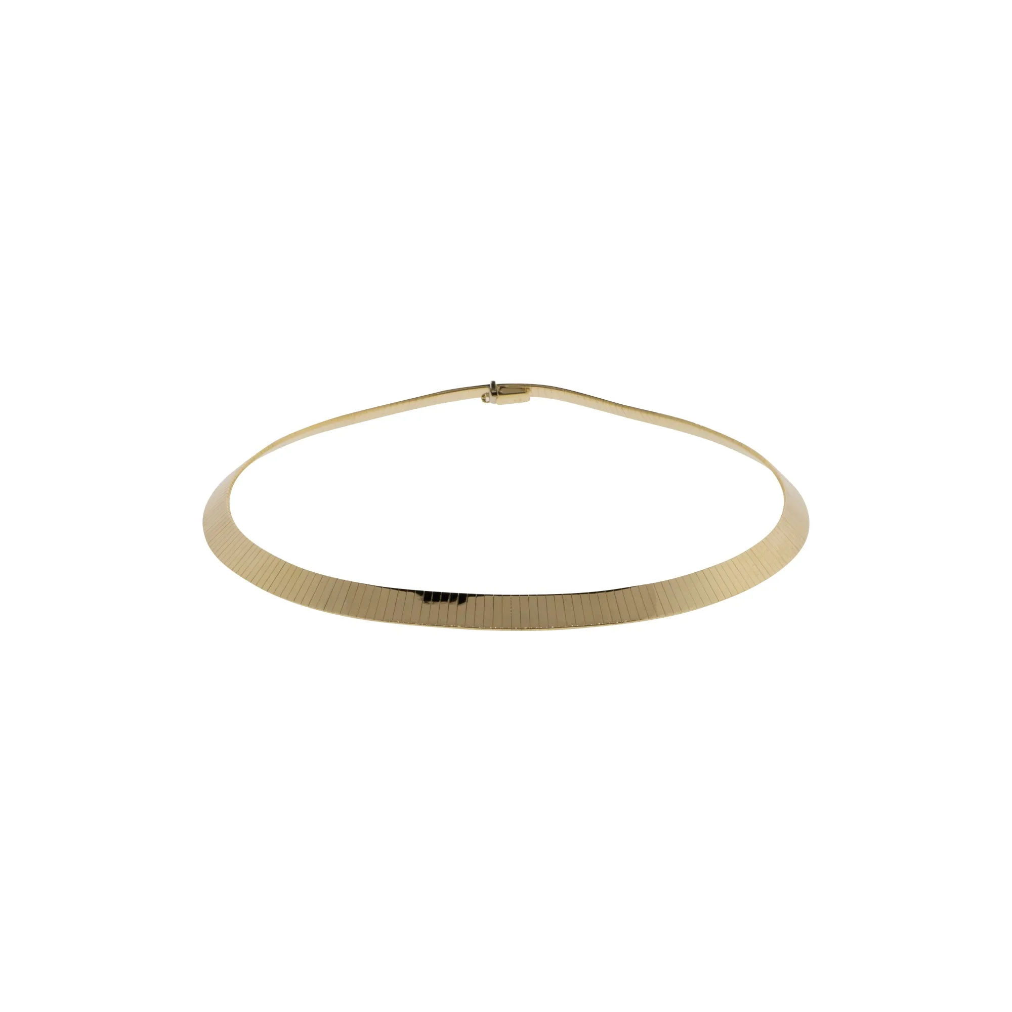 Wide 14k Yellow Gold Omega Chain