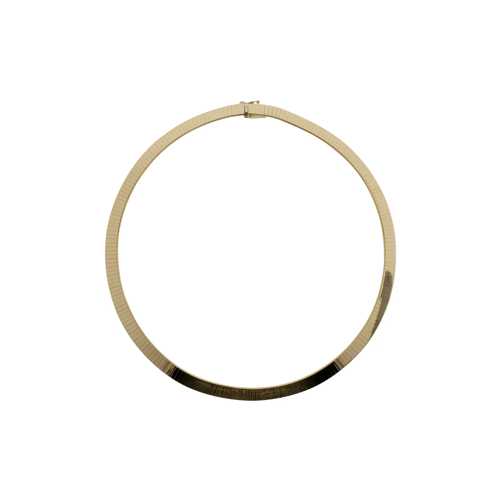 Wide 14k Yellow Gold Omega Chain