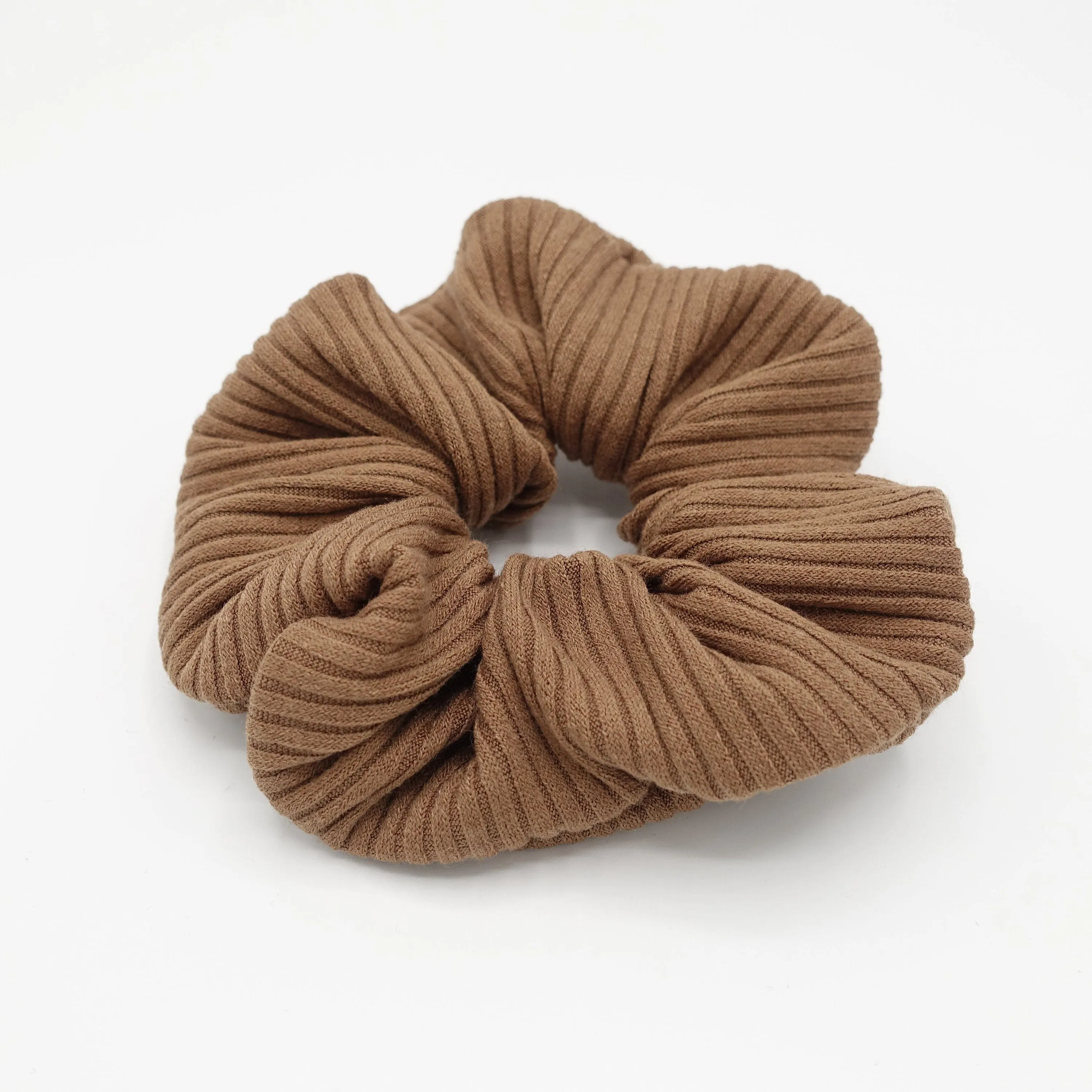 wide corrugated pattern scrunchies Fall Winter hair elastic scrunchy