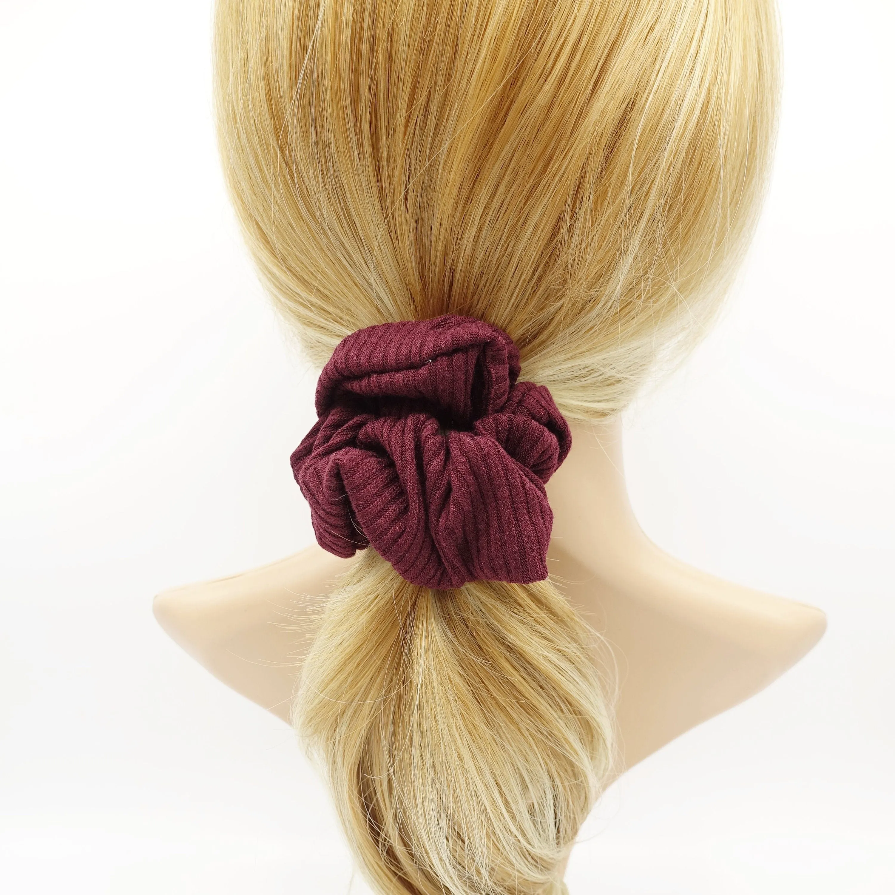 wide corrugated pattern scrunchies Fall Winter hair elastic scrunchy