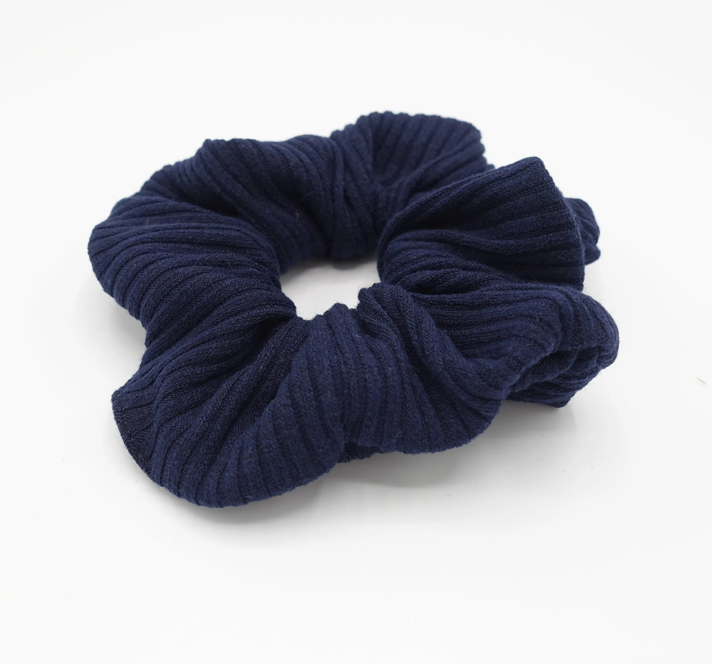 wide corrugated pattern scrunchies Fall Winter hair elastic scrunchy