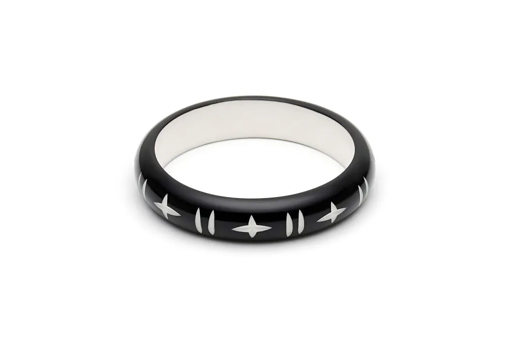 Wide Hater Carved Bangle