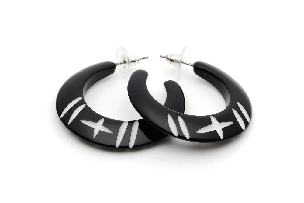 Wide Hater Carved Bangle