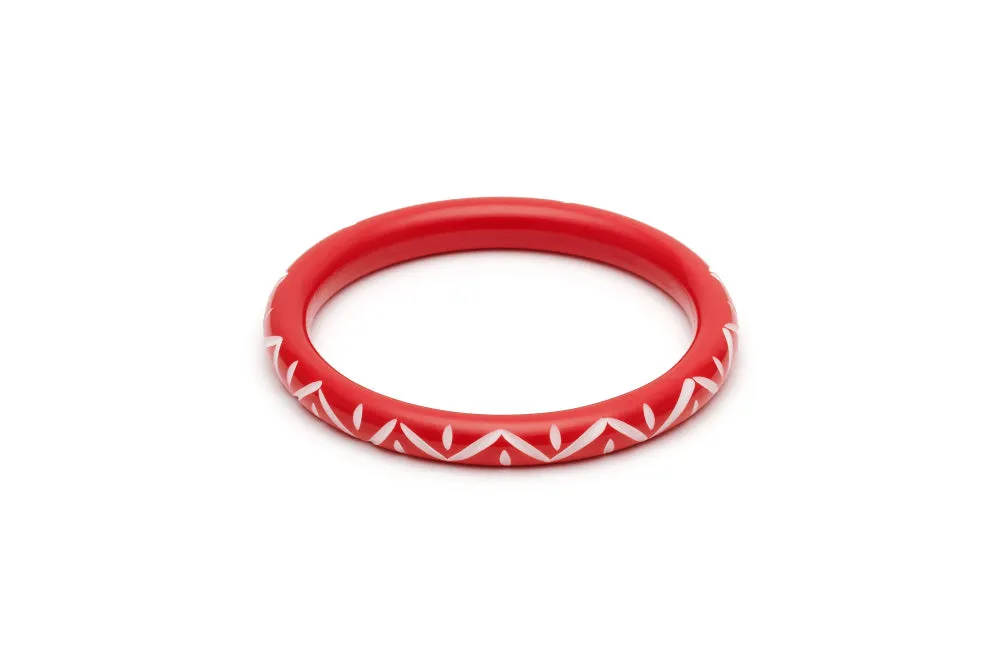 Wide Lover Carved Maiden Bangle