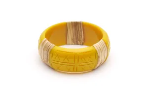 Wide Ochre Cane Classic Bangle