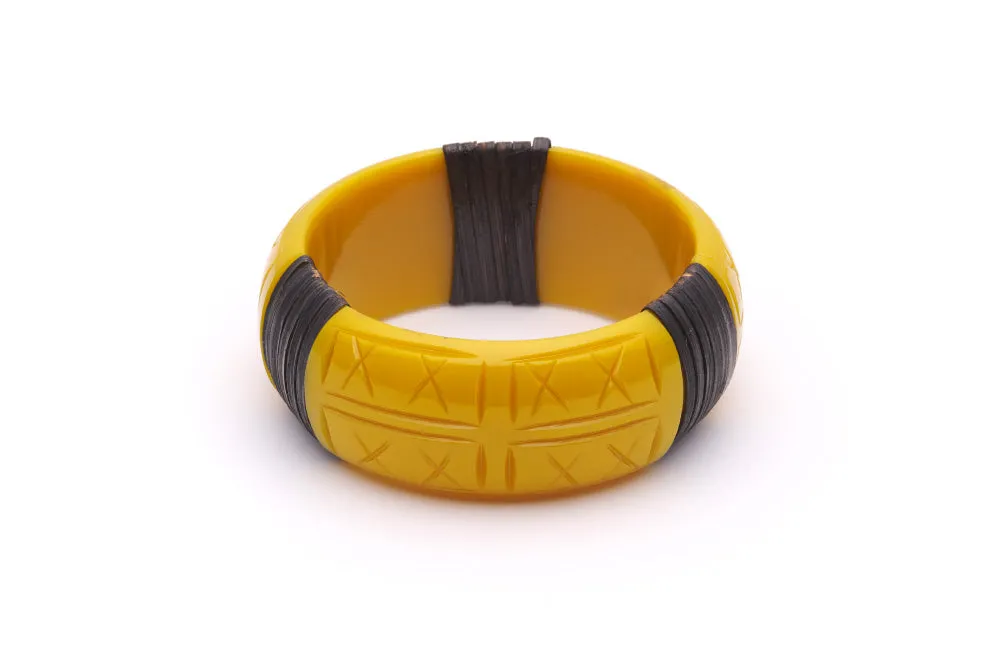 Wide Ochre Cane Classic Bangle