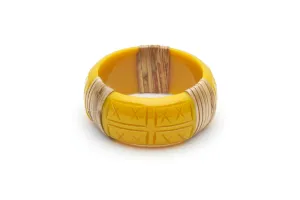 Wide Ochre Cane Maiden Bangle