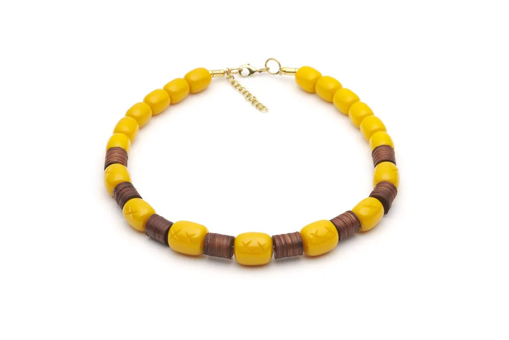 Wide Ochre Cane Maiden Bangle