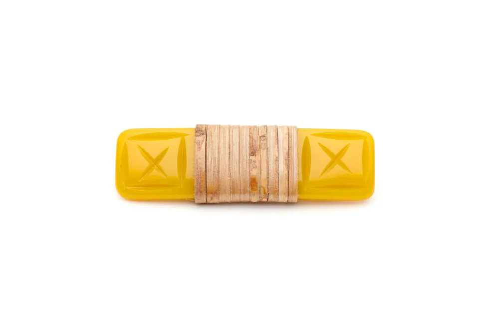 Wide Ochre Cane Maiden Bangle