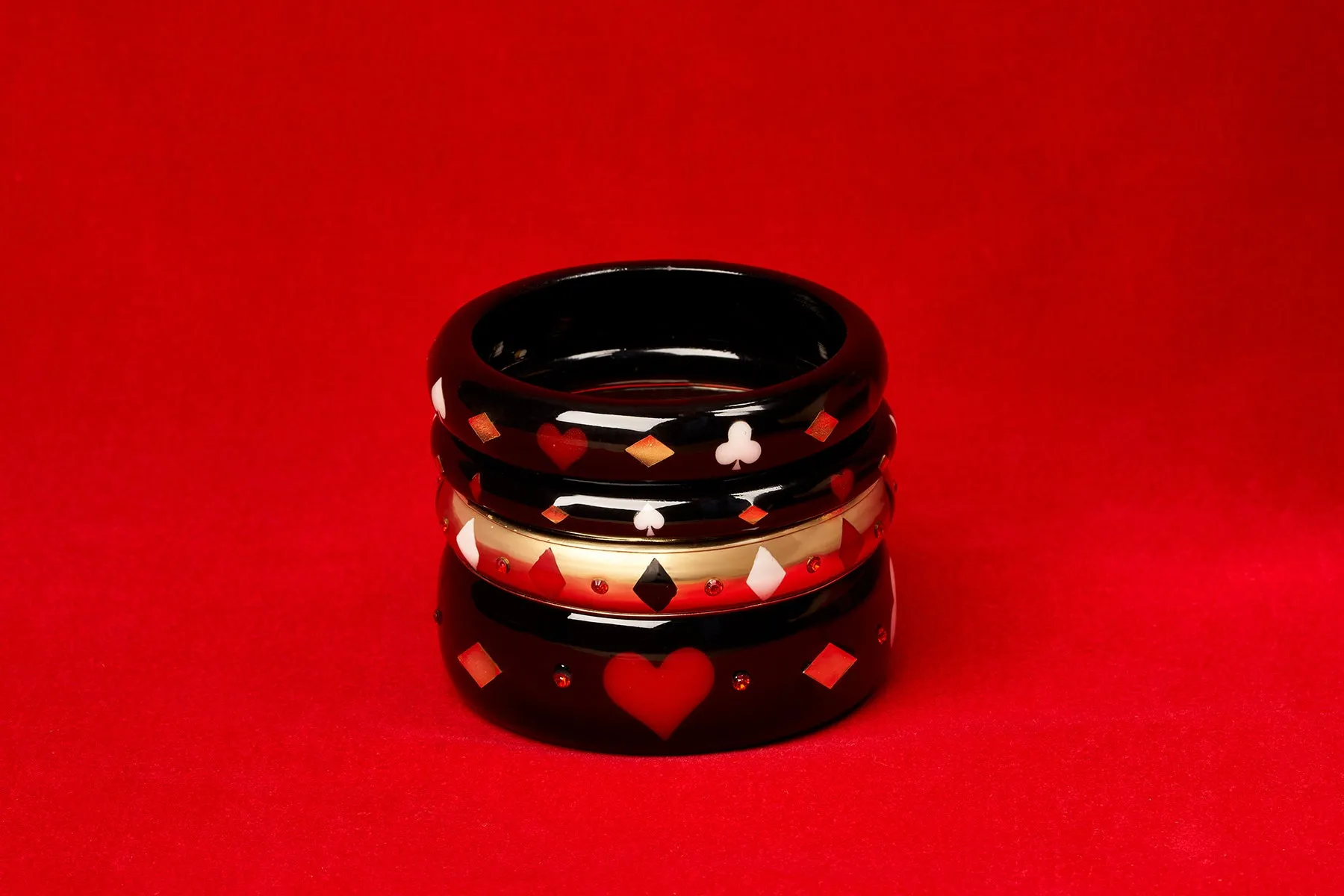 Wide Queen of Diamonds Maiden Bangle