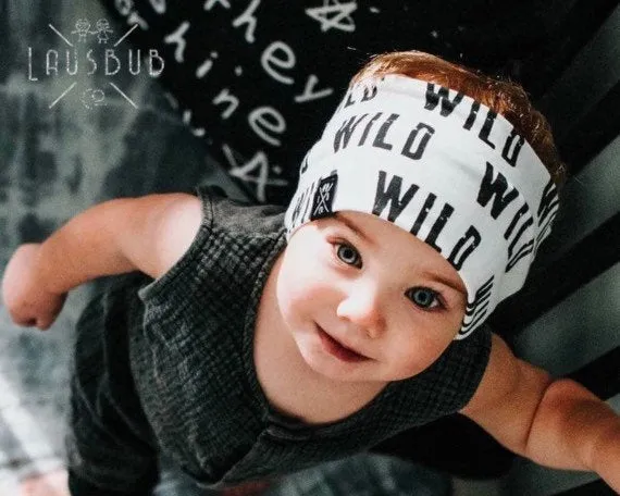 Wild boys headband, unisex headband great for long haired boys/toddlers or to keep hearing aids in place!