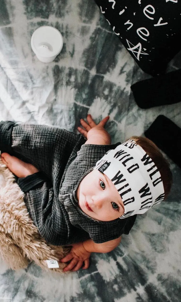 Wild boys headband, unisex headband great for long haired boys/toddlers or to keep hearing aids in place!