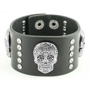 Woman's Sugar Leather Bracelet Adjustable 7.5" 8"