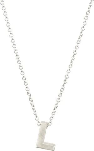 Women Initial Necklace Stylish Minimalist Design Pendant Necklaces Clavicle Chain (L, One Size)