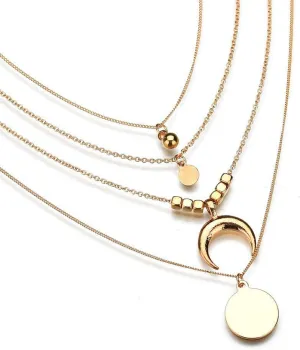 Women Multi-Layer Choker Collar Vintage Pendant Necklace Streetwear Hip Hop Anniversary Necklaces