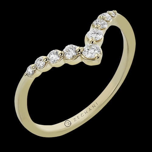 Stylish Bauble ZR2496-Y Right Hand Ring in 14k Gold with Diamonds