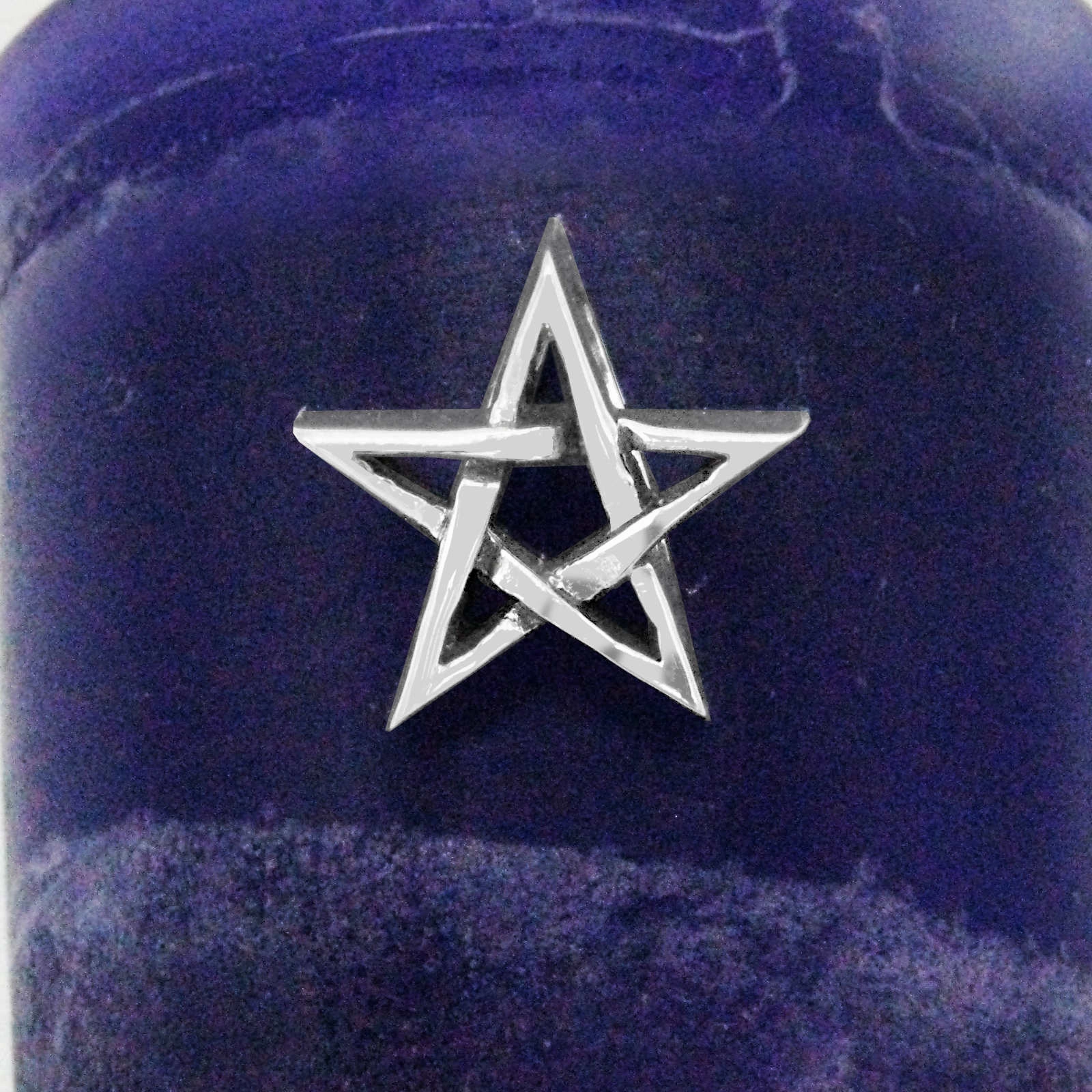 Tiny Pentagram Pendant with Integral Bail - Handmade Layered Detail Timeless Touch