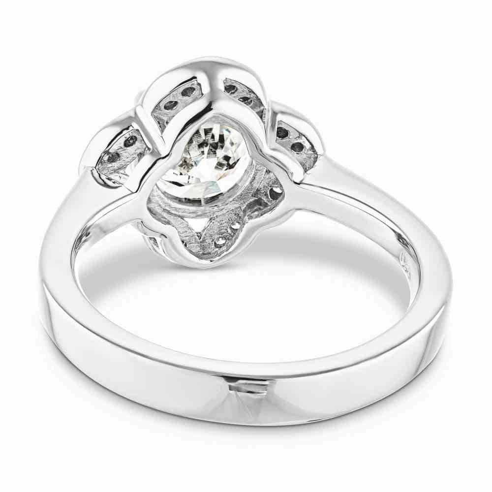 Timeless Jewelry Grace Round Lab Grown Diamond Vintage Floral Halo Engagement Ring