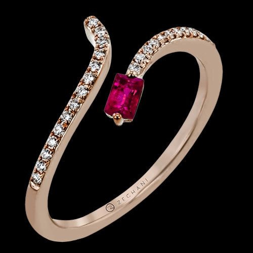 Branded Style ZR2127-R Right Hand Ring in 14k Gold with Diamonds