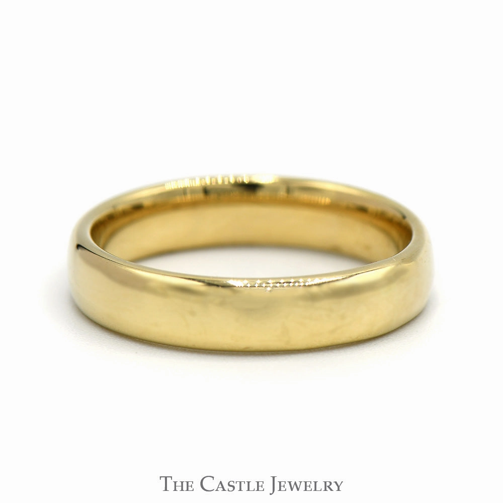 Timeless Proportion 4.5mm Polished Comfort Fit Wedding Band in 14k Yellow Gold