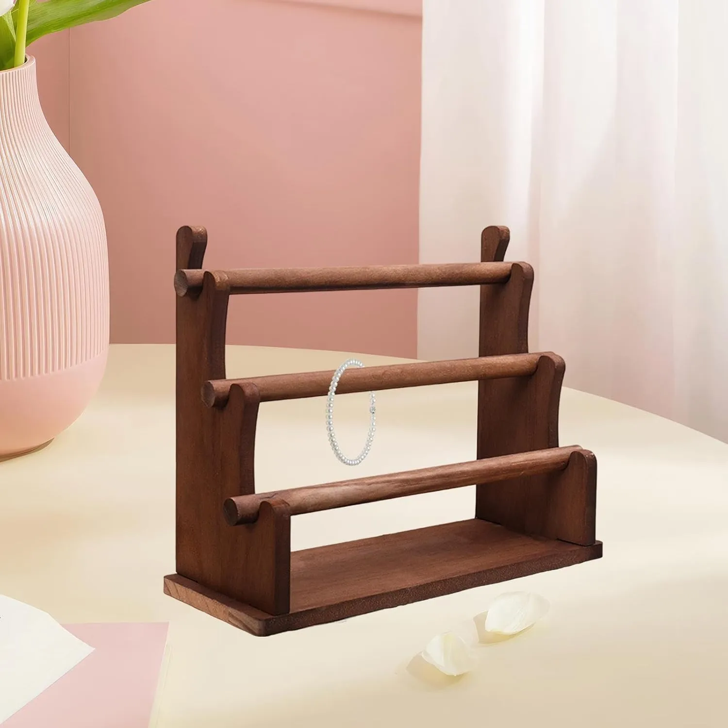 Wood Bangle Bracelet Holder, Watch Rack Jewelry Rack Stable Elegant Jewelry Stand Watch Stand for Jewelry Store Store Dresser