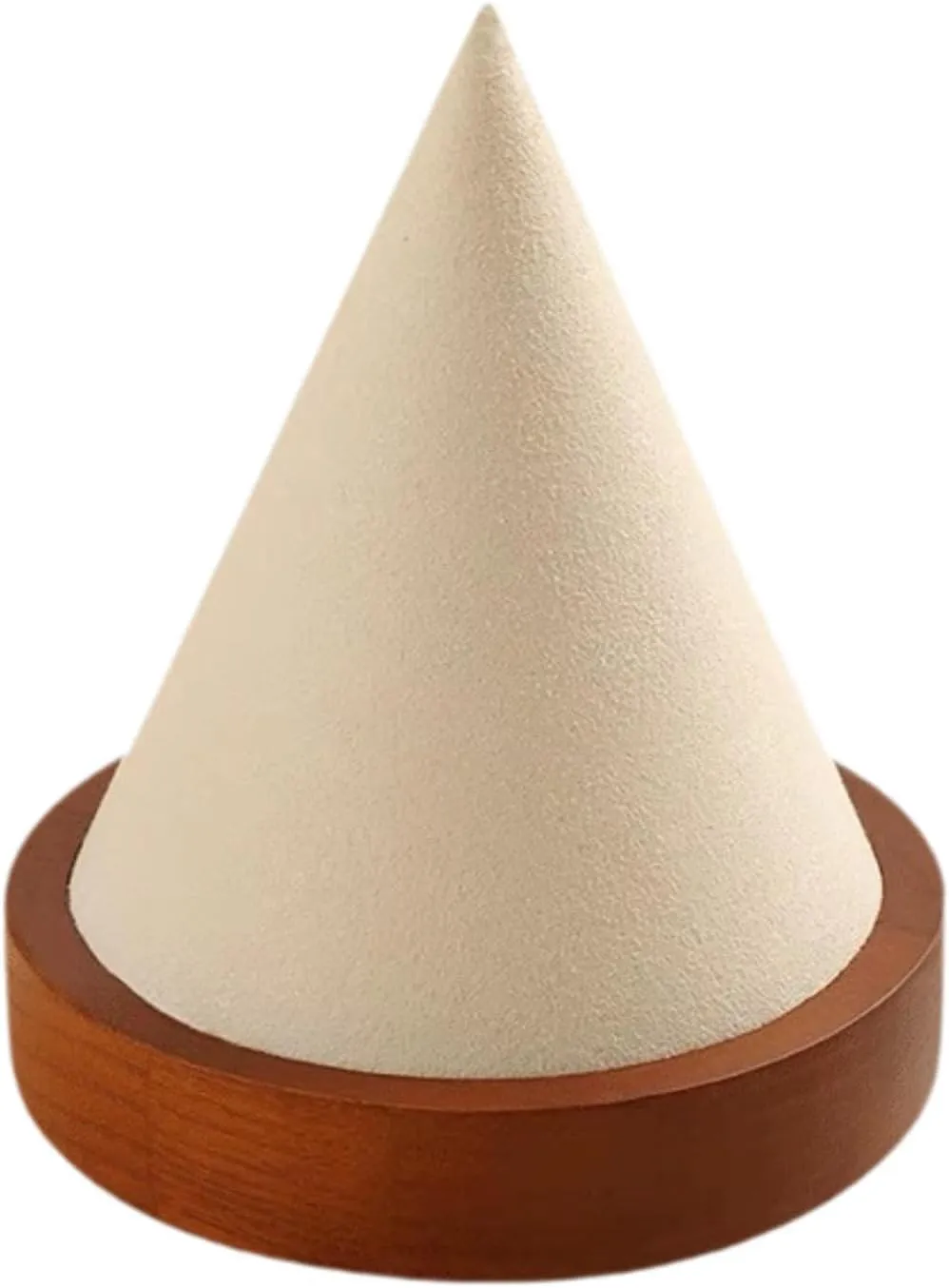 Wooden Bangle Holder Watch Organizer Cone Tower Multifunction Decor Jewelry Stand Bracelet Display Stand for Bedroom Office , Beige