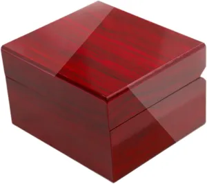 Wooden Single Watch Storage Box Jewelry Organizer with Removable Cushion, Portable Bracelet Holder for Travel