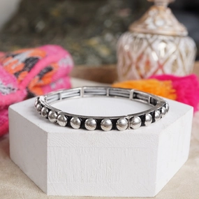 Western Bubble Bangle Bracelets ?C Worn Gold or Silver Tone Brotherhood Symbol