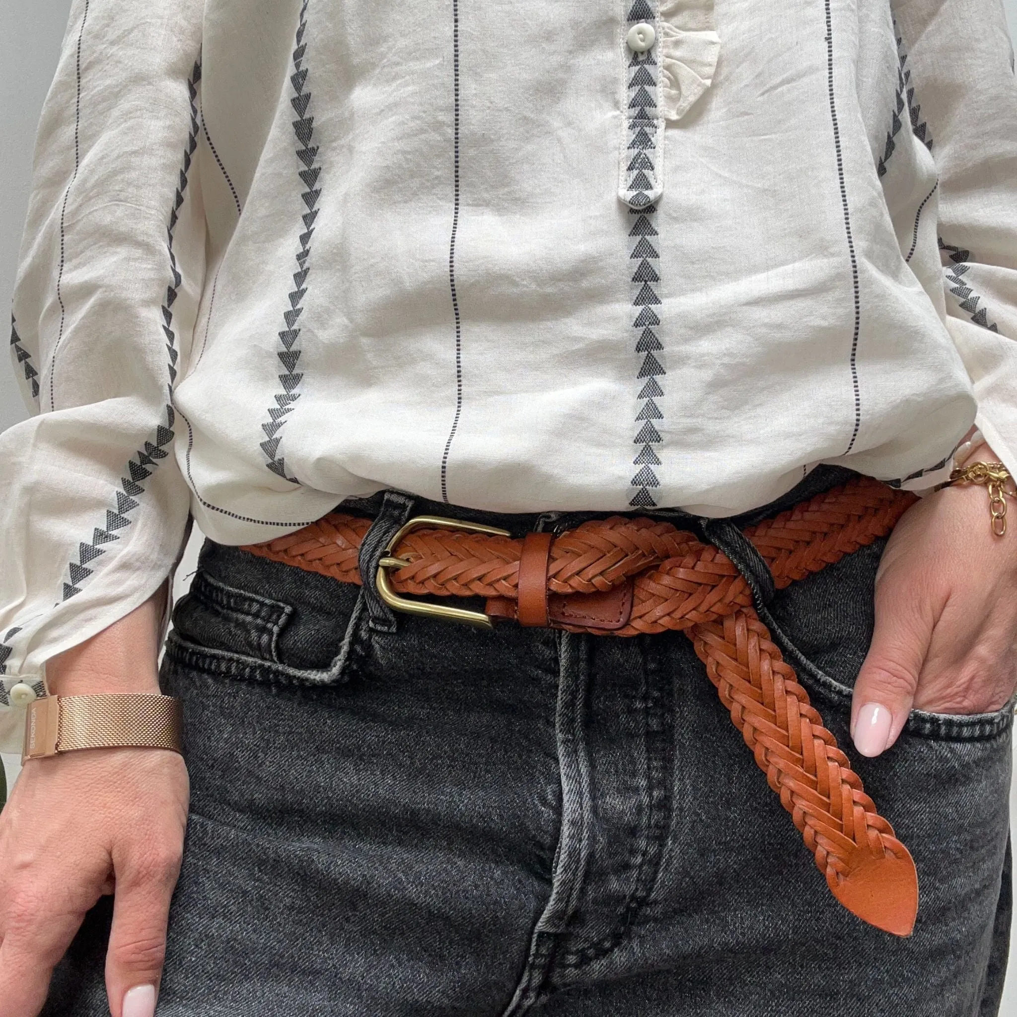 Woven Leather Belts