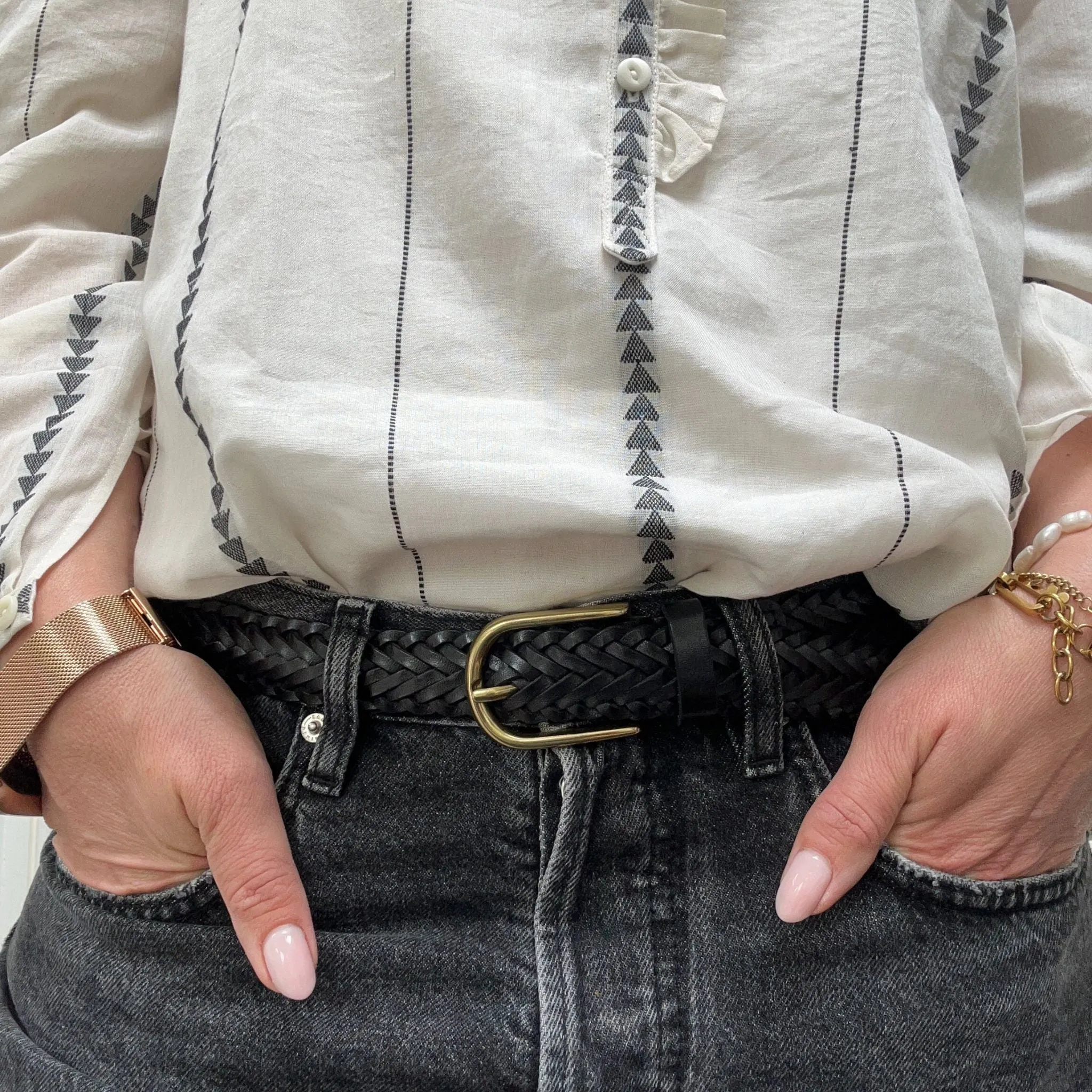 Woven Leather Belts