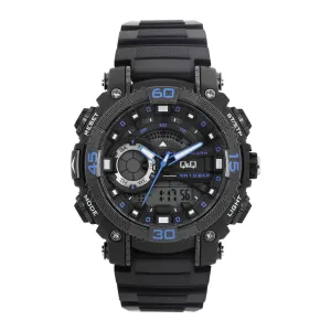 WW1381 Q&Q Dual Time Sports Fiber Belt Watch GW87J003Y