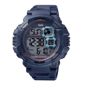 WW1487 Q&Q Digital Sports Fiber Belt Watch M143J008Y