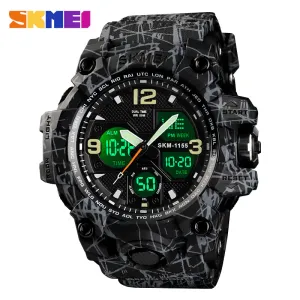 WW1792 SKMEI Sports Dual Time PU Belt Watch 1155B