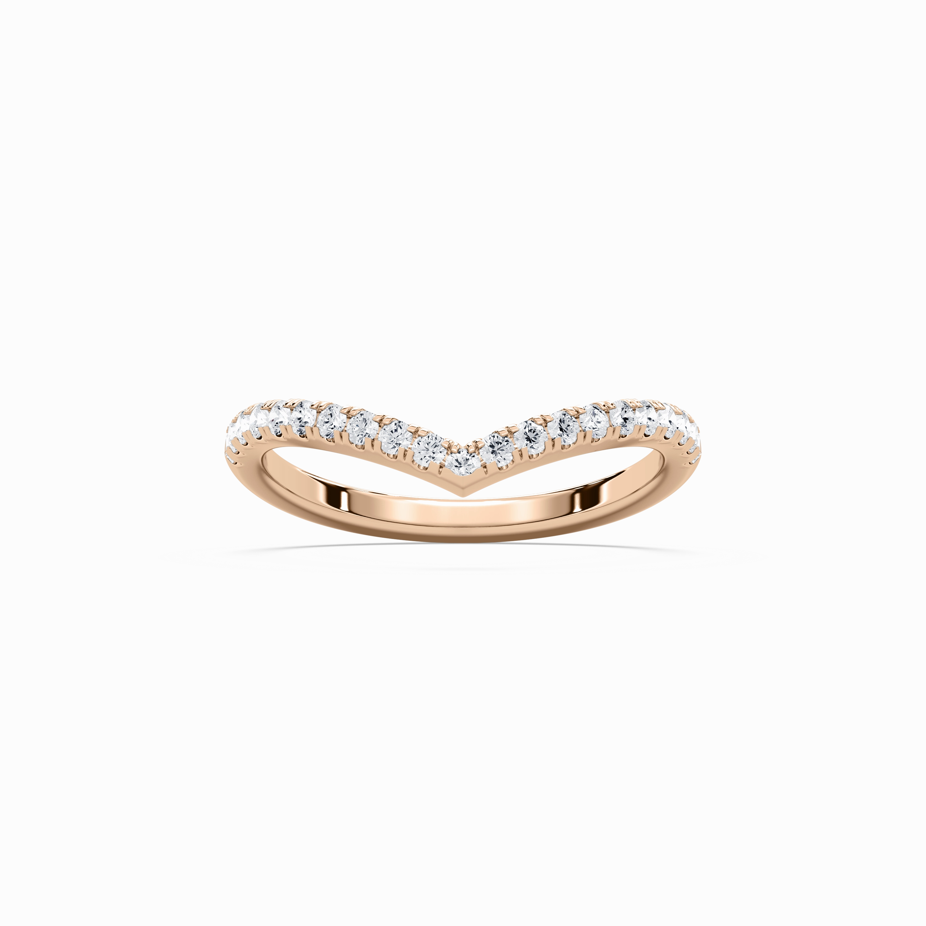 Eternal Article Minimal Beauty Wynne 1/3 ctw Round Lab Grown Diamond Chevron Curved Band
