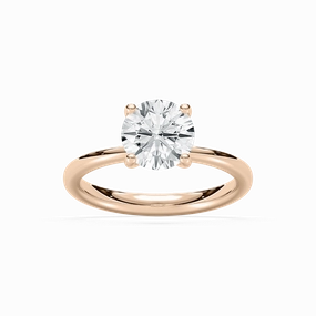 Bold Art Xoe 2 ctw Round Lab Grown Diamond Tapered Solitaire Engagement Ring