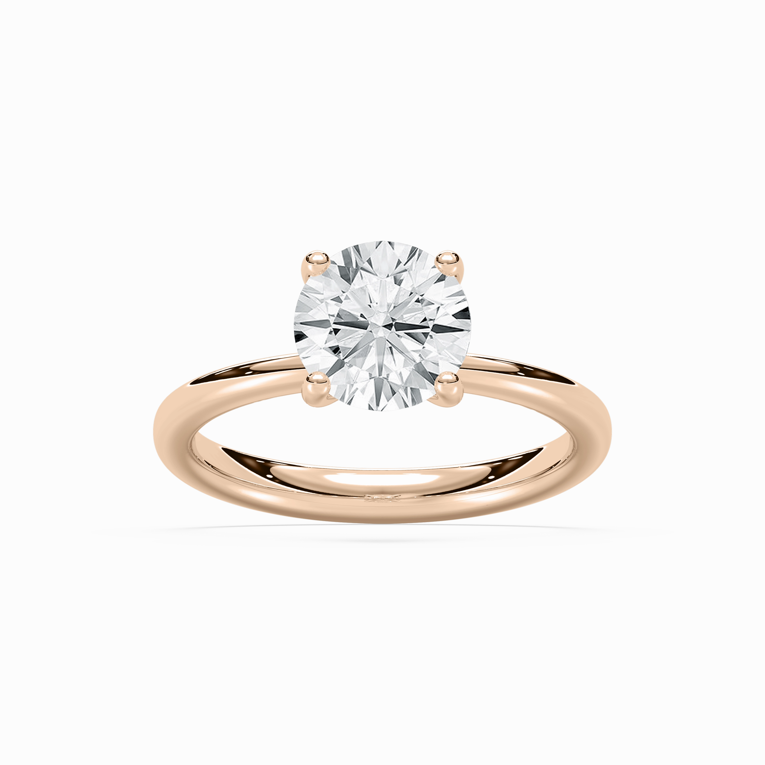 Shiny Work Fine Work Xoe 2 ctw Round Lab Grown Diamond Tapered Solitaire Engagement Ring