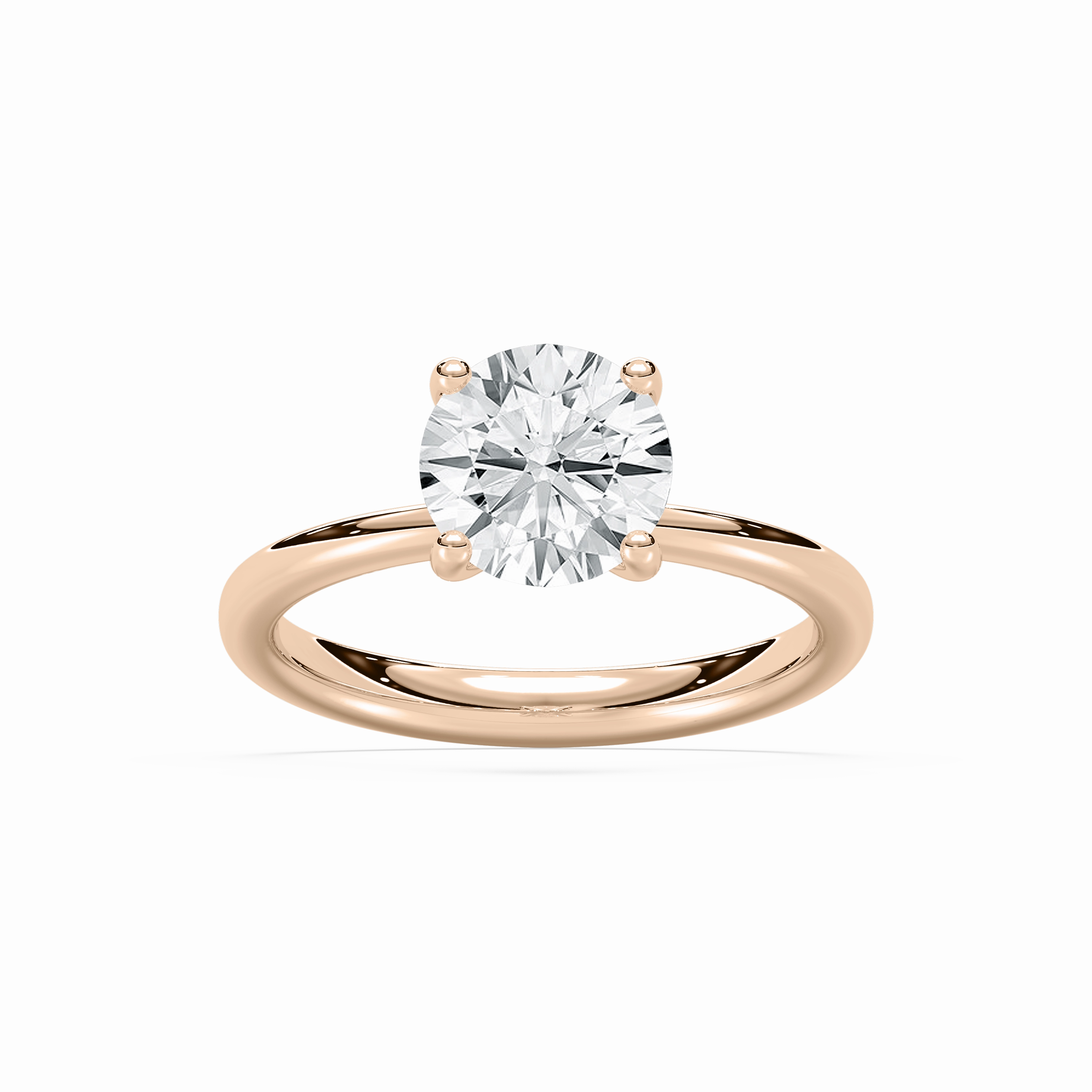Xoe 2 ctw Round Lab Grown Diamond Tapered Solitaire Engagement Ring Excellent Item Formal Style