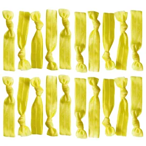 Yellow Ribbon Hair Ties - 20 Pack